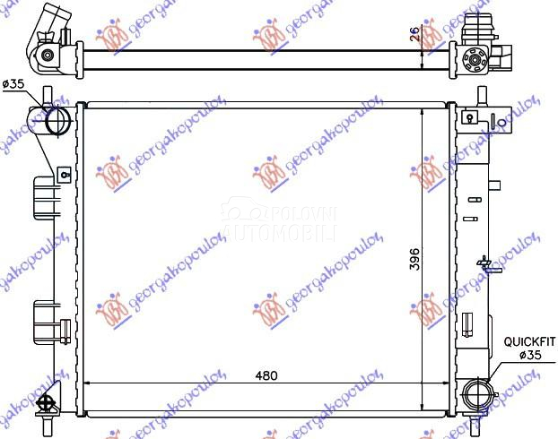 HLADNJAK MOTORA 1.4/1.6 CRDi (