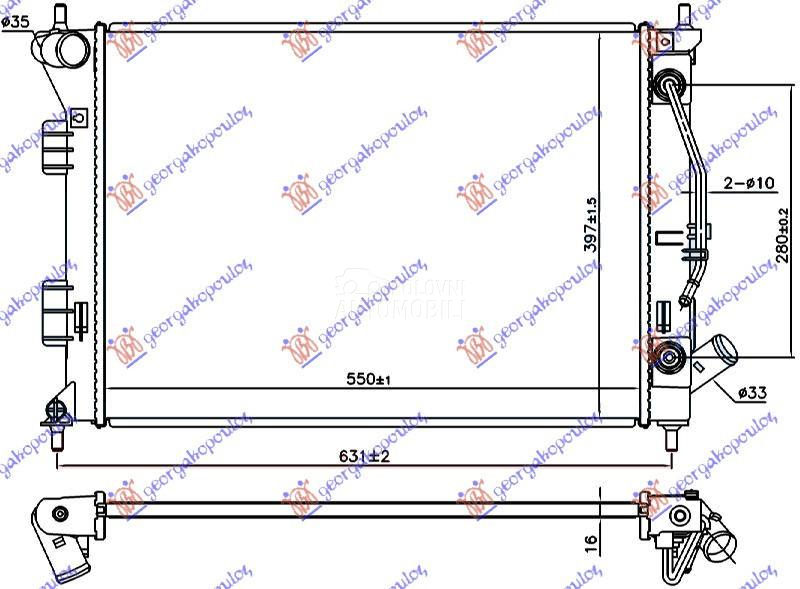 HLADNJAK MOTORA 1.6 BENZIN (AU
