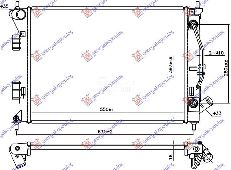 HLADNJAK MOTORA 1.6 BENZIN (AU