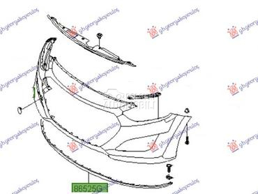 SPOJLER PREDNJEG BRANIKA (O) za Hyundai i30 od 2014. do 2017. god.