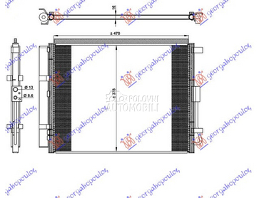 HLADNJAK KLIME 1.6 T-GDI BENZI za Kia cee`d od 2013. do 2015. god.