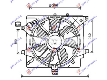 VENTILATOR KOMPLET (DIZEL) (HA za Hyundai i30 od 2013. do 2017. god.