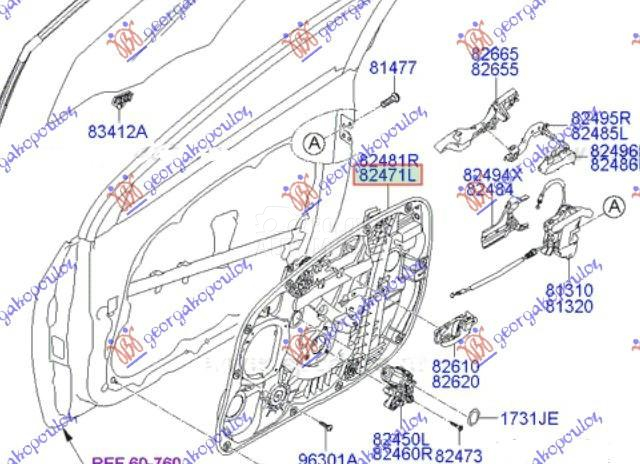 PODIZAC PREDNJEG PROZORA ELEKT