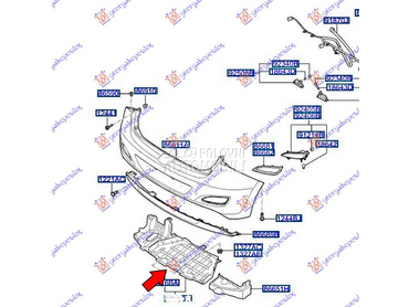 LAJSNA ZADNJEG BRANIKA DONJA ( za Hyundai i30 od 2013. do 2017. god.