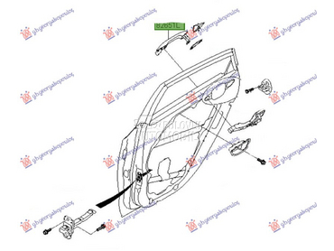 KVAKA ZADNJIH VRATA SPOLJASNJA za Hyundai i30 od 2012. do 2014. god.