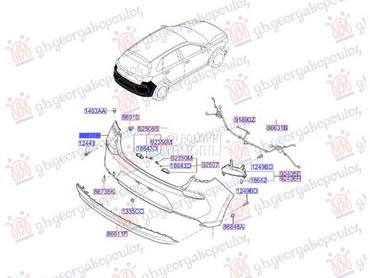ZADNJI BRANIK (4 PDC SENZOR) ( za Hyundai i30 od 2020. do 2025. god.