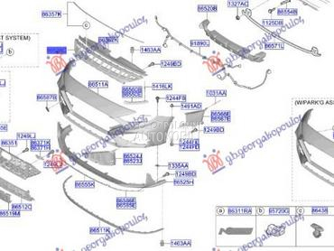 SINA PREDNJEG BRANIKA SREDNJA za Hyundai i30 od 2017. do 2020. god.