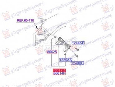 NOSAC ZADNJEG BRANIKA BOCNI PL za Hyundai i30 od 2017. do 2020. god.