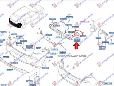 NOSAC SINE ZADNJEG BRANIKA (H/ za Hyundai i30 od 2017. do 2020. god.