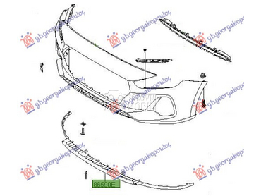 SPOJLER PREDNJEG BRANIKA (O) za Hyundai i30 od 2017. do 2020. god.