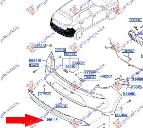 SPOJLER ZADNJEG BRANIKA (H/B)