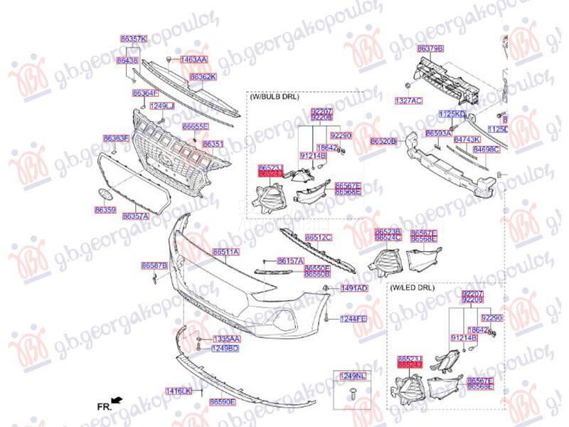 RESETKA PREDNJEG BRANIKA (LED