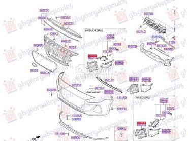 RESETKA PREDNJEG BRANIKA (LED za Hyundai i30 od 2017. do 2020. god.