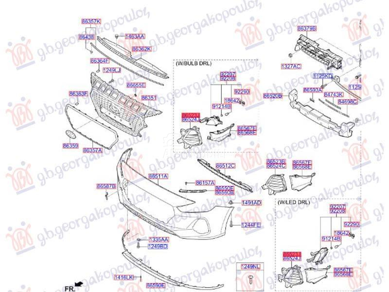 RESETKA PREDNJEG BRANIKA (LED