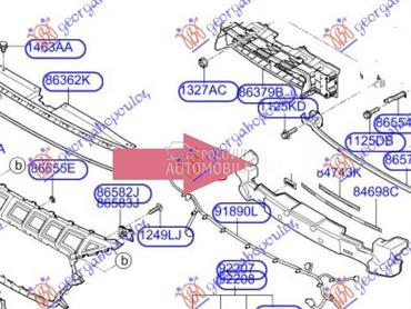 APSORBER PREDNJEG BRANIKA (O) za Hyundai i30 od 2017. do 2020. god.