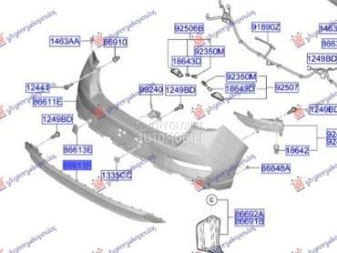 ZADNJI BRANIK DONJI (O) za Hyundai i30 od 2020. do 2025. god.