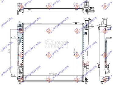 HLADNJAK MOTORA 2.0/2.2 CRDi D za Hyundai Santa Fe od 2012. do 2016. god.