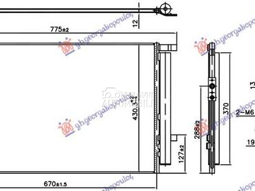 HLADNJAK KLIME (2.4/3.5 BENZIN za Hyundai Santa Fe od 2018. do 2020. god.