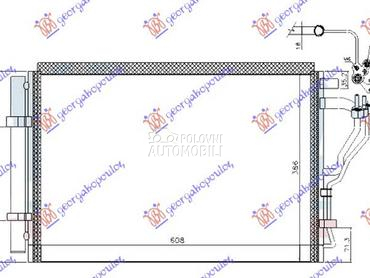 HLADNJAK KLIME ZA SVE MODELE B za Hyundai Elantra od 2013. do 2015. god.