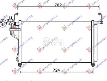 HLADNJAK KLIME 2.5 CRDi (675x3 za Hyundai H 1 od 2007. do 2018. god.