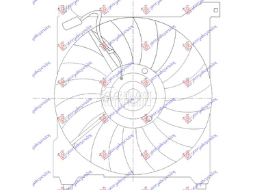 VENTILATOR KOMPLET (BENZIN/DIZ za Hyundai Trajet od 2004. do 2008. god.