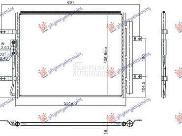 HLADNJAK KLIME 1.6 BENZIN-HIBR za Hyundai Kona od 2020. do 2023. god.