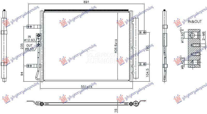 HLADNJAK KLIME 1.6 BENZIN-HIBR