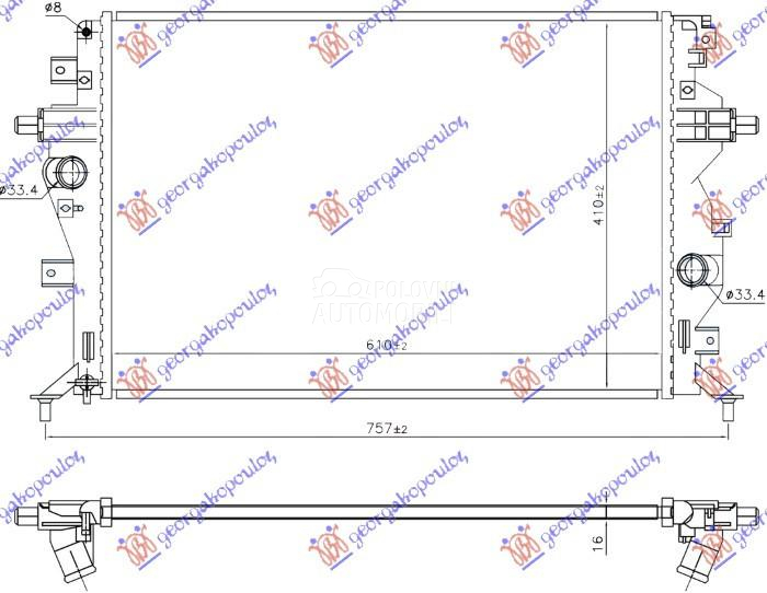 HLADNJAK MOTORA 1.6 BENZIN/HIB