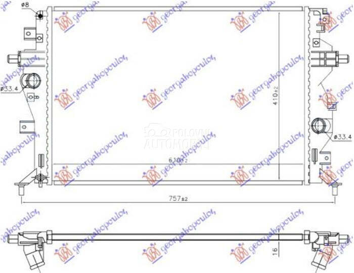 HLADNJAK MOTORA 1.6 BENZIN/HIB