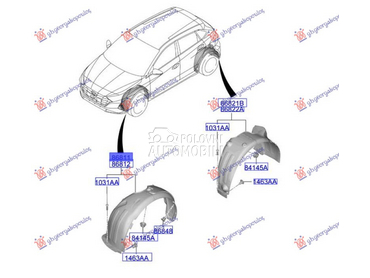 POTKRILO (O) za Hyundai Bayon od 2021. do 2025. god.