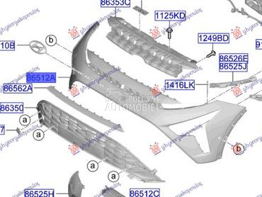 PREDNJI BRANIKA (O) za Hyundai Bayon od 2021. do 2025. god.