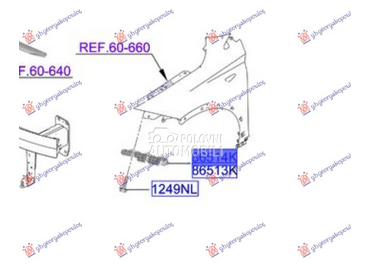 NOSAC BLATOBRANA BOCNI PLASTIC za Hyundai Bayon od 2021. do 2025. god.