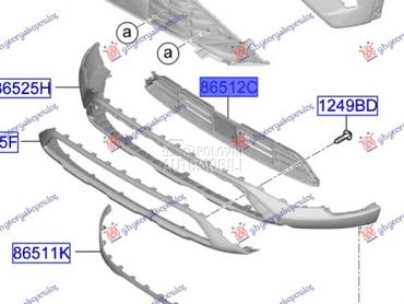 CENTRALNA RESETKA (O) za Hyundai Bayon od 2021. do 2025. god.