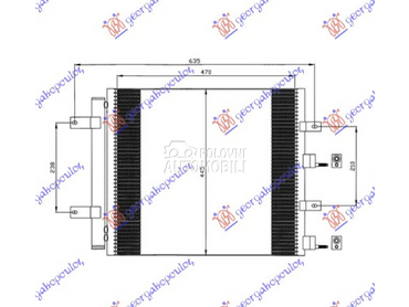 HLADNJAK KLIME 2.5/3.0/4.2 BEN za Jaguar XK od 2000. do 2008. god.