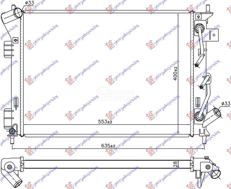 HLADNJAK MOTORA 1.6i/2.0i/1.6