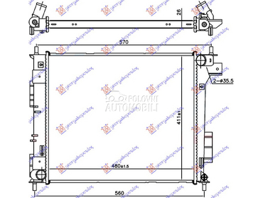 HLADNJAK MOTORA 1.6 CRDI (MAN) za Kia Soul od 2013. do 2016. god.