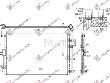 HLADNJAK KLIME ZA SVE MODELE B za Kia Soul od 2013. do 2016. god.