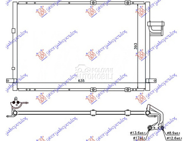 HLADNJAK KLIME 2.0 CRDi (590x3 za Kia Carens od 2003. do 2006. god.