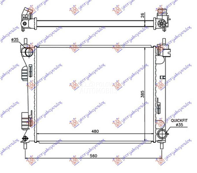 HLADNJAK MOTORA 1.1/1.4 CRDi (