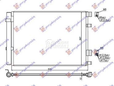 HLADNJAK KLIME 1.1/1.4 CRDi DI za Kia Rio od 2014. do 2017. god.