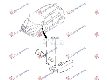 MIGAVAC U KRILU (O) za Kia Rio od 2014. do 2017. god.