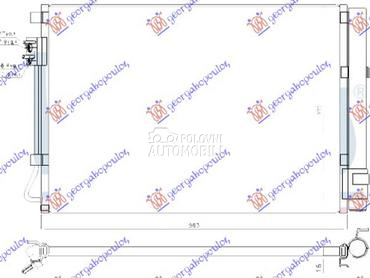 HLADNJAK KLIME ZA SVE MODELE B za Hyundai Accent od 2014. do 2018. god.