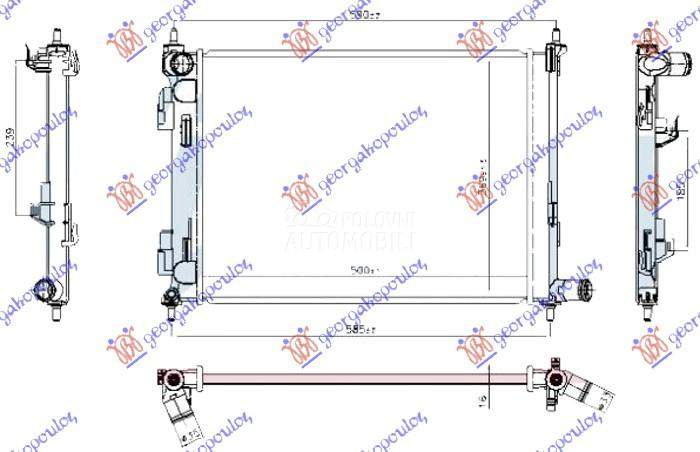HLADNJAK MOTORA 1.2/1.4 BENZIN