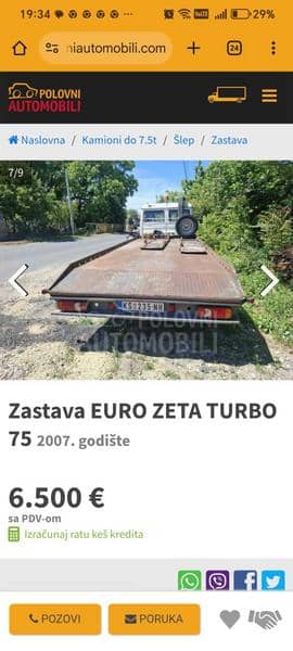 Zastava Euro Zeta 75 Reg celu god