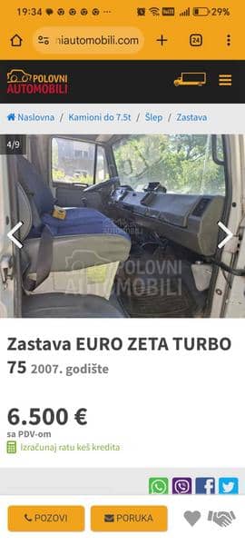 Zastava Euro Zeta 75 Reg celu god