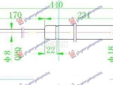 AMORTIZER GEPEK STAKLA 150... za Jeep Cherokee od 2008. do 2014. god.