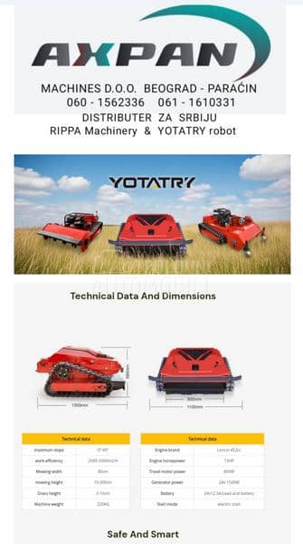  Robot kosačice  tarupi