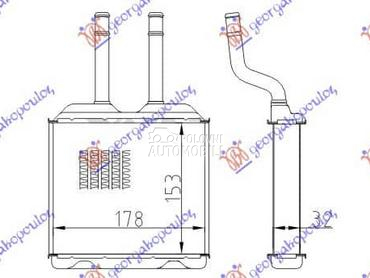 GREJAC KABINE za Opel Corsa B od 1997. do 2000. god.