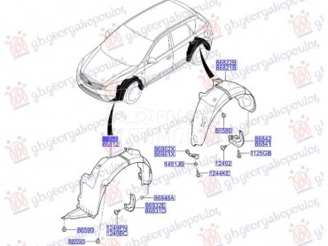 POTKRILO Levo za Kia cee`d od 2010. do 2013. god.