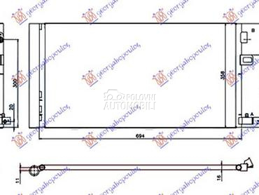 HLADNJAK KLIME 1.6i 16v BENZIN za Renault Fluence za 2013. god.